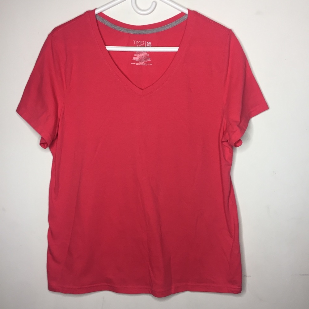 Time & Tru XXL Pink Vneck NWOT